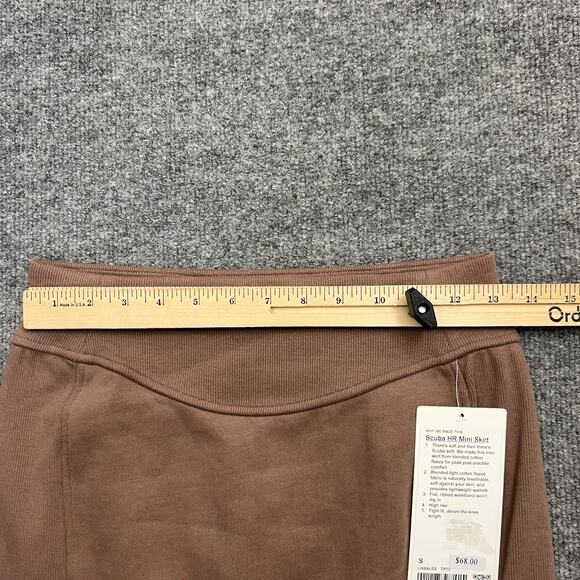 Lululemon Scuba High Rise Mini Skirt NWT Size S Taupetastic (TPTC) LW8ALSS - Picture 6 of 7
